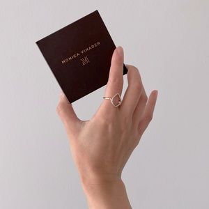 MONICA VINADER Riva Diamond Hoop Ring